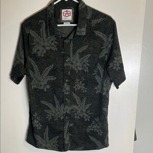 RVCA Casual Button Down Shirt with Tropical Print